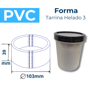 TARRINA HELADO 3 FORMA PVC