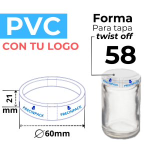 TWIST OFF 58 PERSONALIZADO FORMA PVC