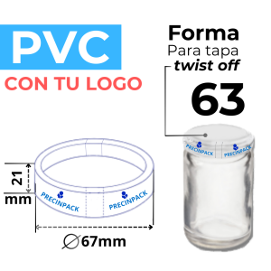 TWIST OFF 63 PERSONALIZADO FORMA PVC