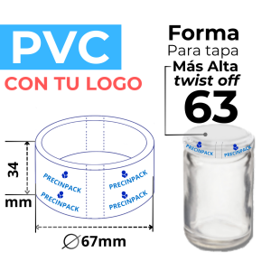 TWIST OFF 63 MAS ALTA PERSONALIZADO FORMA PVC