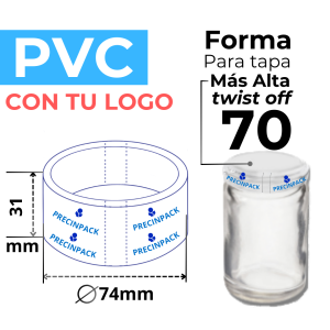 TWIST OFF 70 MAS ALTA PERSONALIZADO FORMA PVC