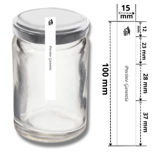 Precinto etiqueta adhesiva 100x15 mm blanco